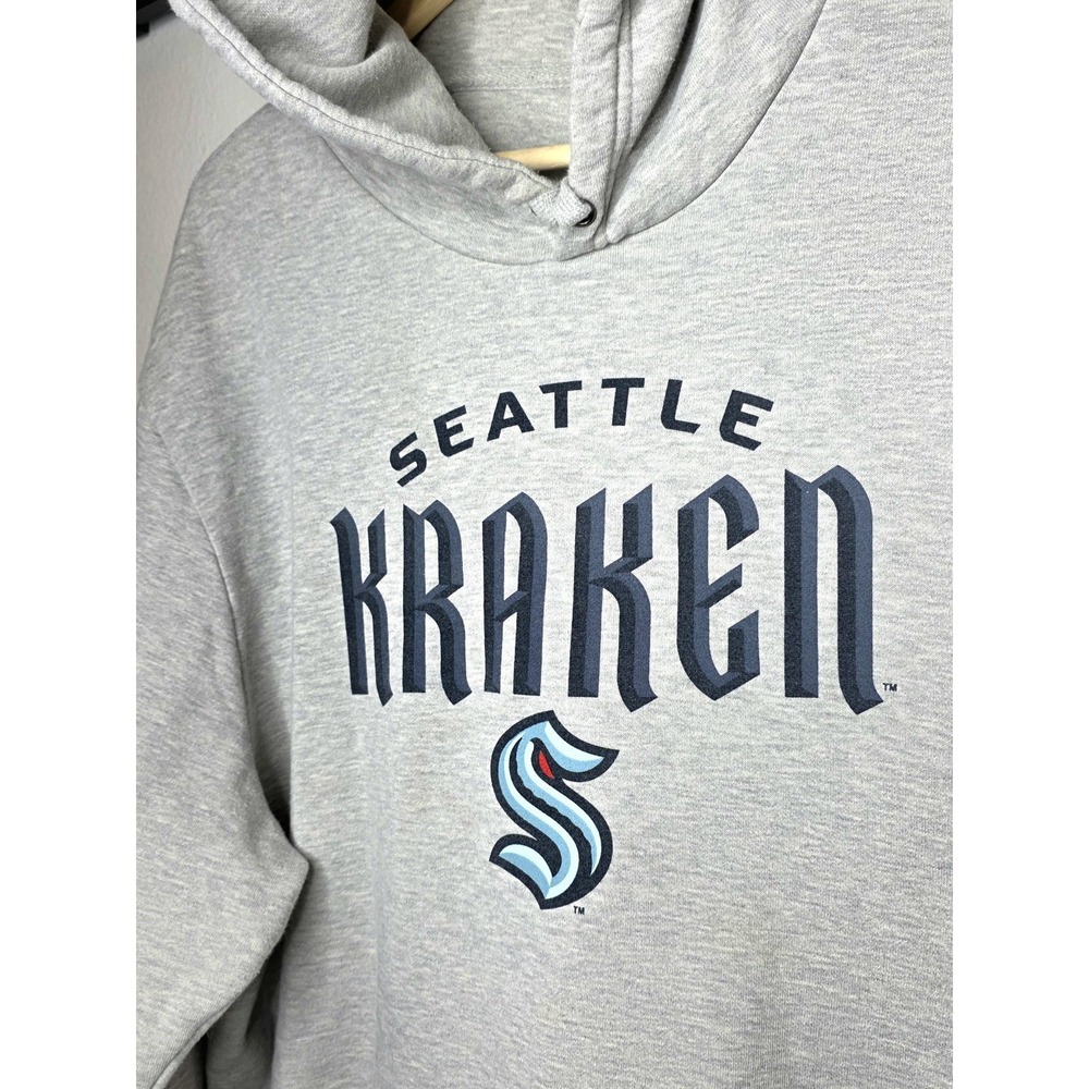 Fanatics Seattle Kraken Hoodie Men's 3XL Gray Heather Pullover NHL Hockey-Core